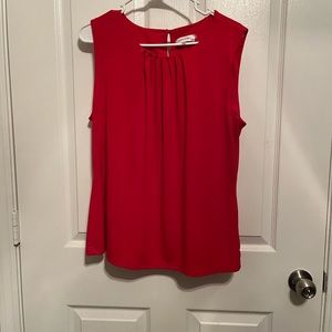 New without tags - red Calvin Klein sleeveless blouse
